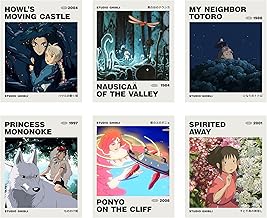 100PCS Anime Miyazaki Hayao Stickers for Laptop, Cartoon Vinyl Studio Ghibli Movie Stickers for Wate
